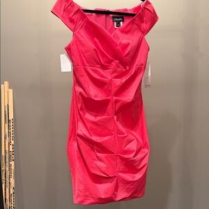 Elegant Off-Shoulder Pink Mini Dress